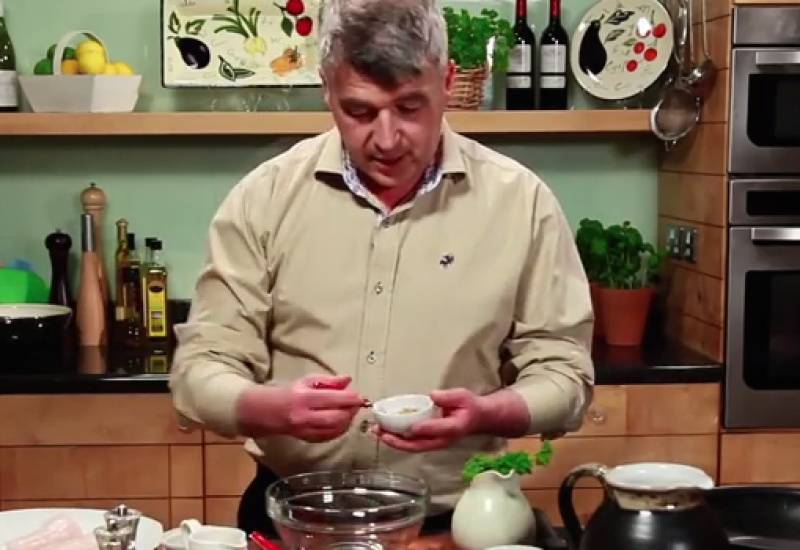 Poached Hake Recipe with Mustard and Honey Dressing by Martin Shanahan