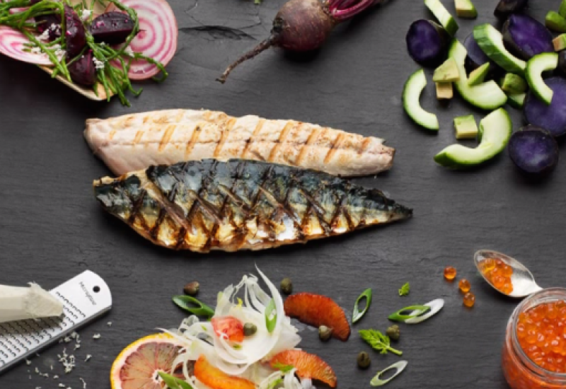 Grilled Mackerel with a Selection of Salads Recipe by Johan van der Merwe