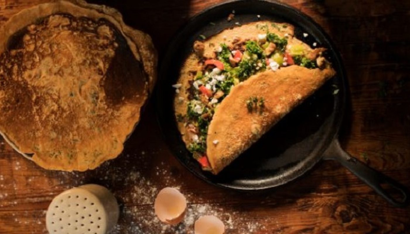 Siúcra & Catherine Fulvio's Spinach Pancakes Recipe with Leeks, Kale, Pepper and Caramelized Walnuts