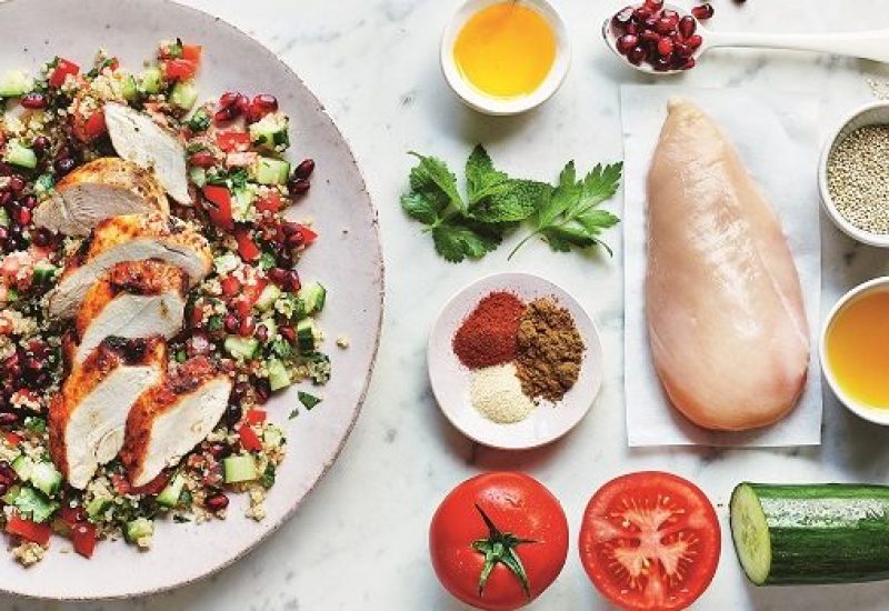Spiced Roast Chicken Recipe with Quinoa Tabbouleh from Clean Eating Alice