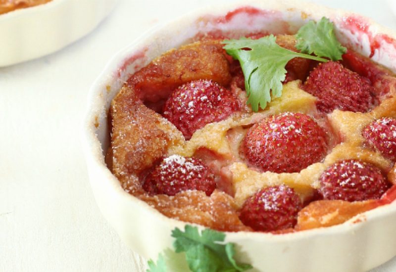 Strawberry & Coriander Clafoutis feat