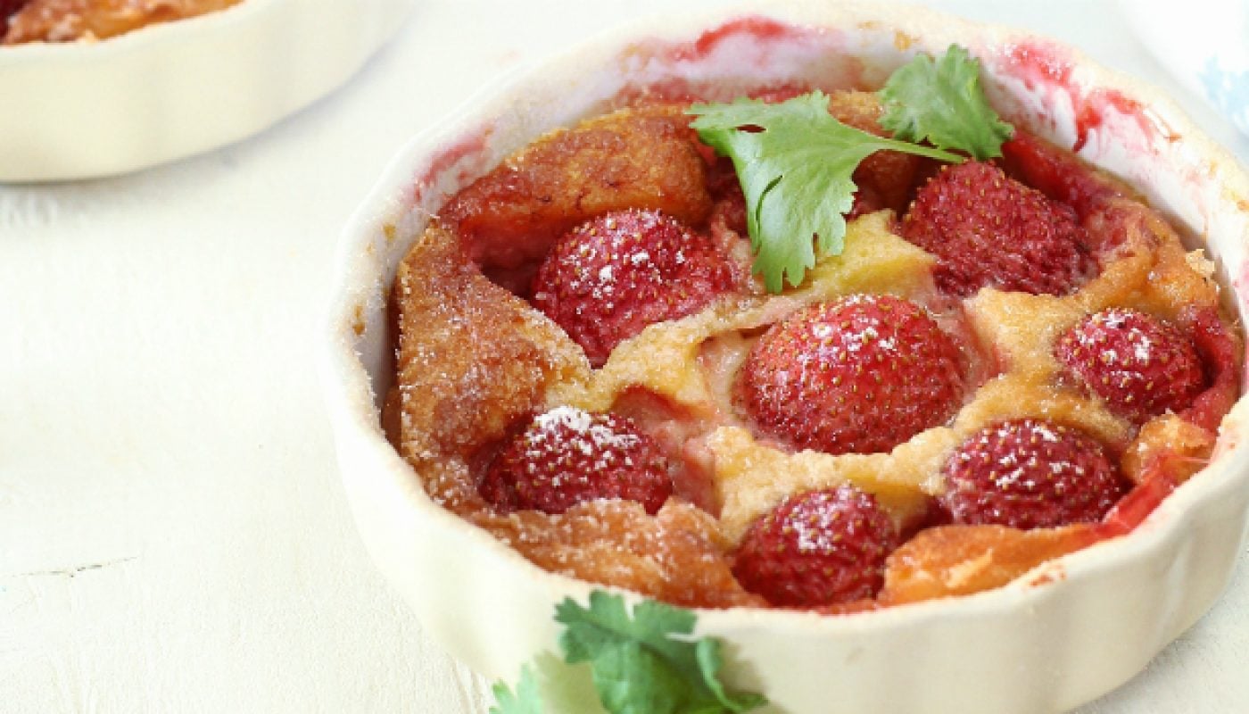 Strawberry & Coriander Clafoutis feat