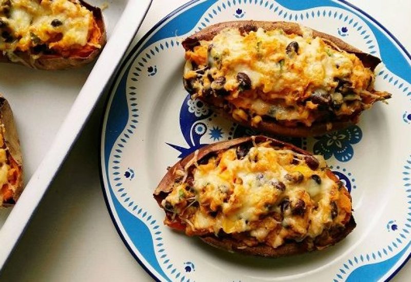 Stuffed Mexican Style Sweet Potatoes Recipe by Anna-Jane Kingston