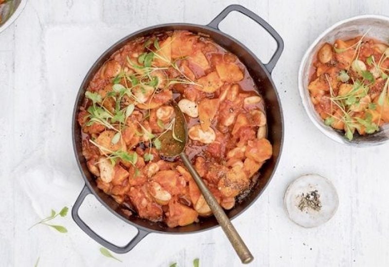Sweet potato and butterbean stew