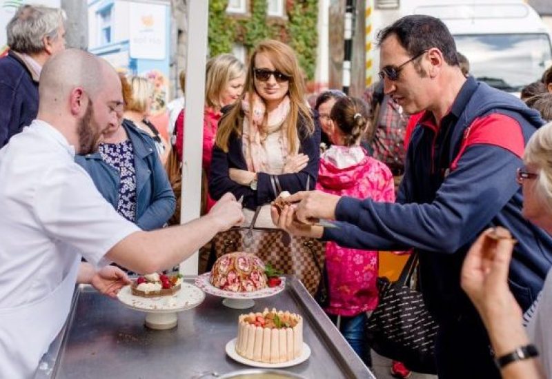Tastings during the chef demonstations at Westport Food Festival