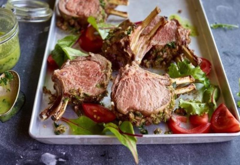 TastyEasyLamb Rack of lamb with anchovies and garlic - compressed