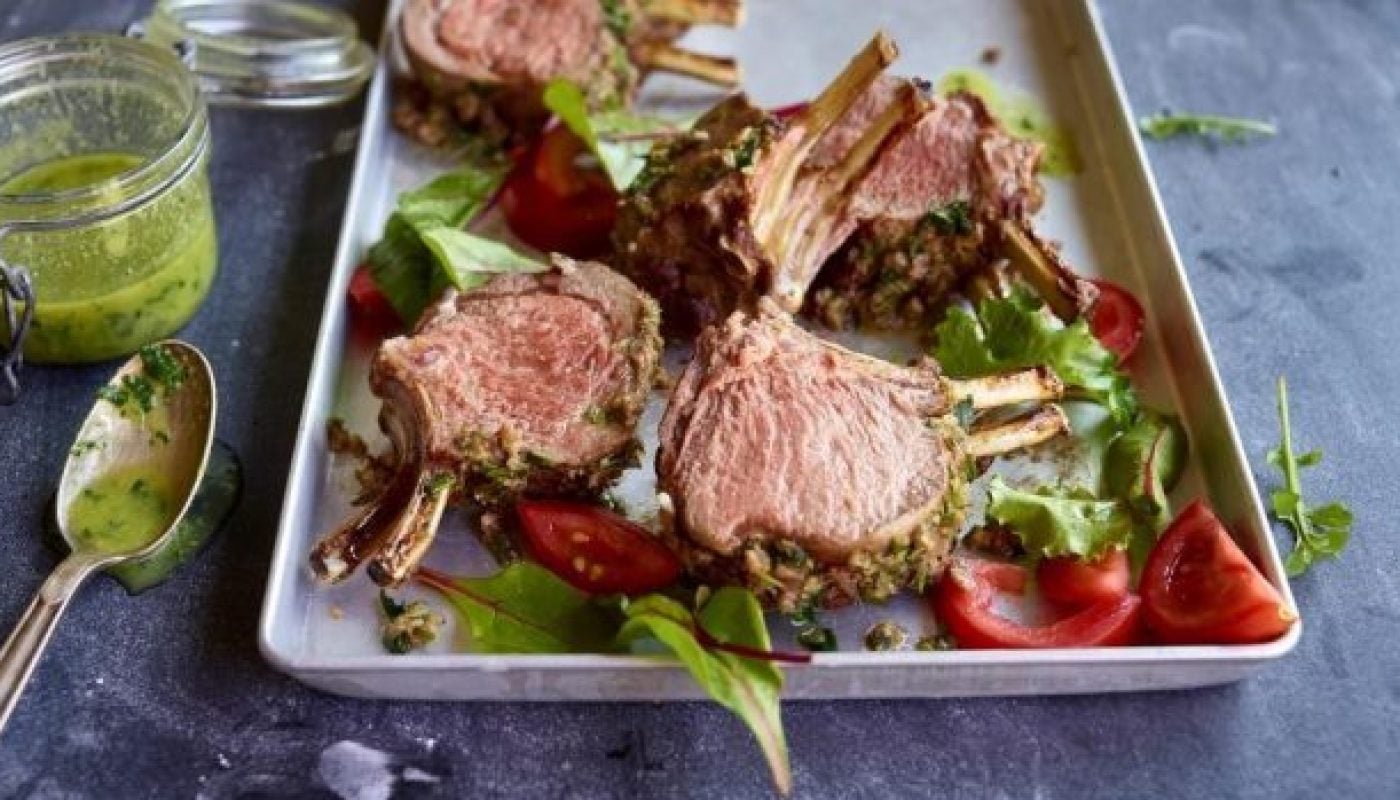 TastyEasyLamb Rack of lamb with anchovies and garlic - compressed