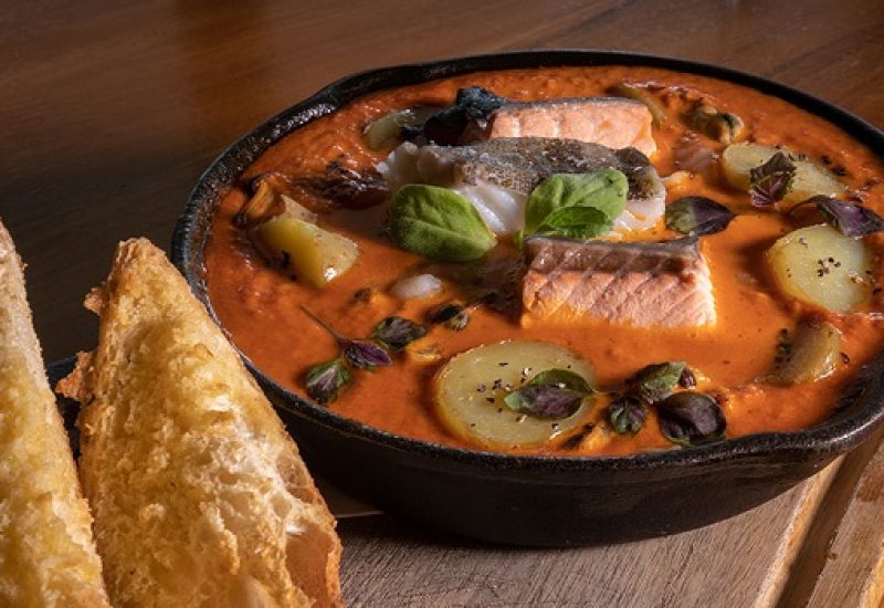 Seafood Skillet with Chorizo Cream Sauce Recipe from The Merrion Inn #DubPubDishes
