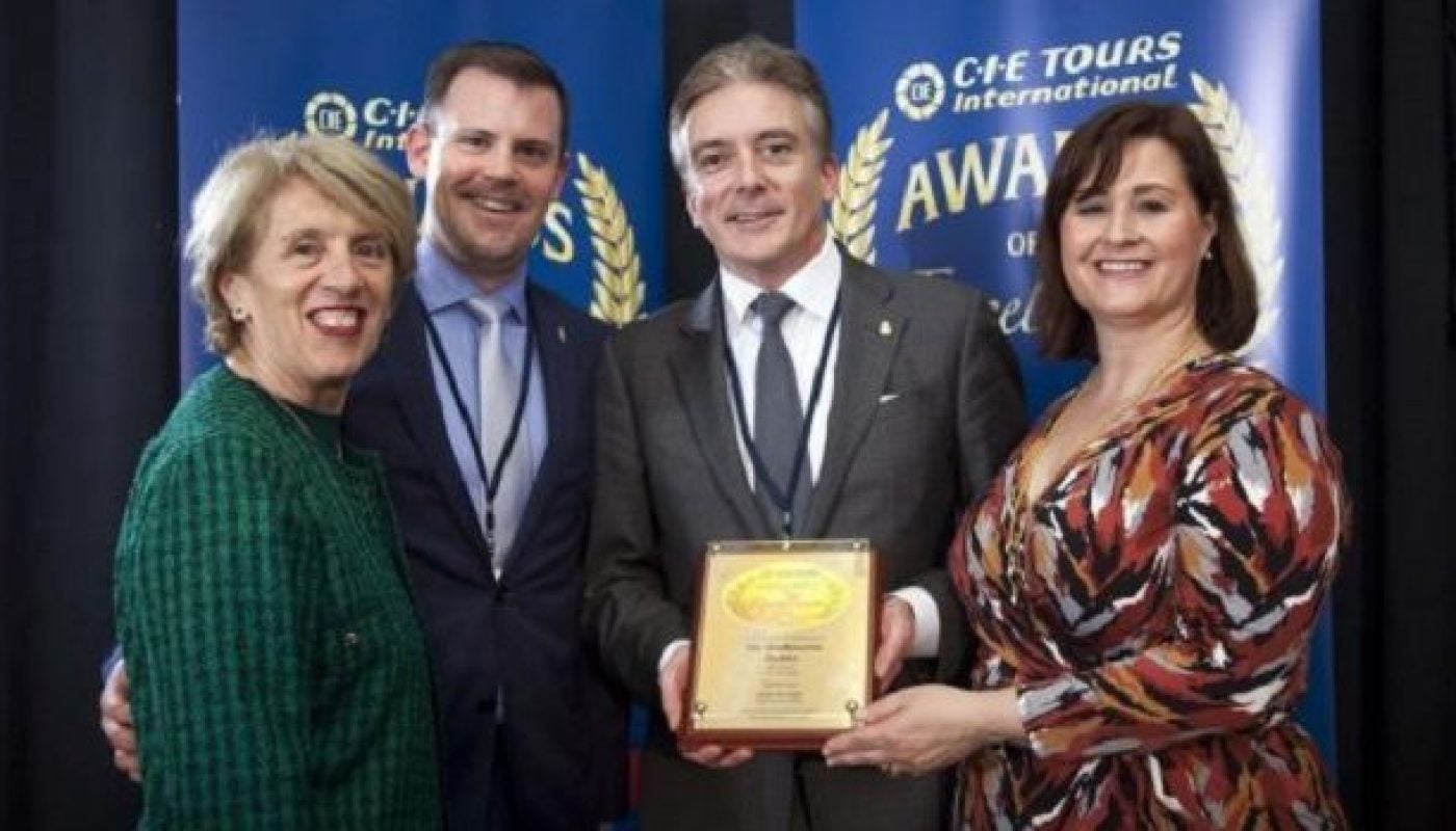 The Shelbourne Hotel Awarded Best 5 Star Hotel at The CIE Tours International Annual Awards of Excellence