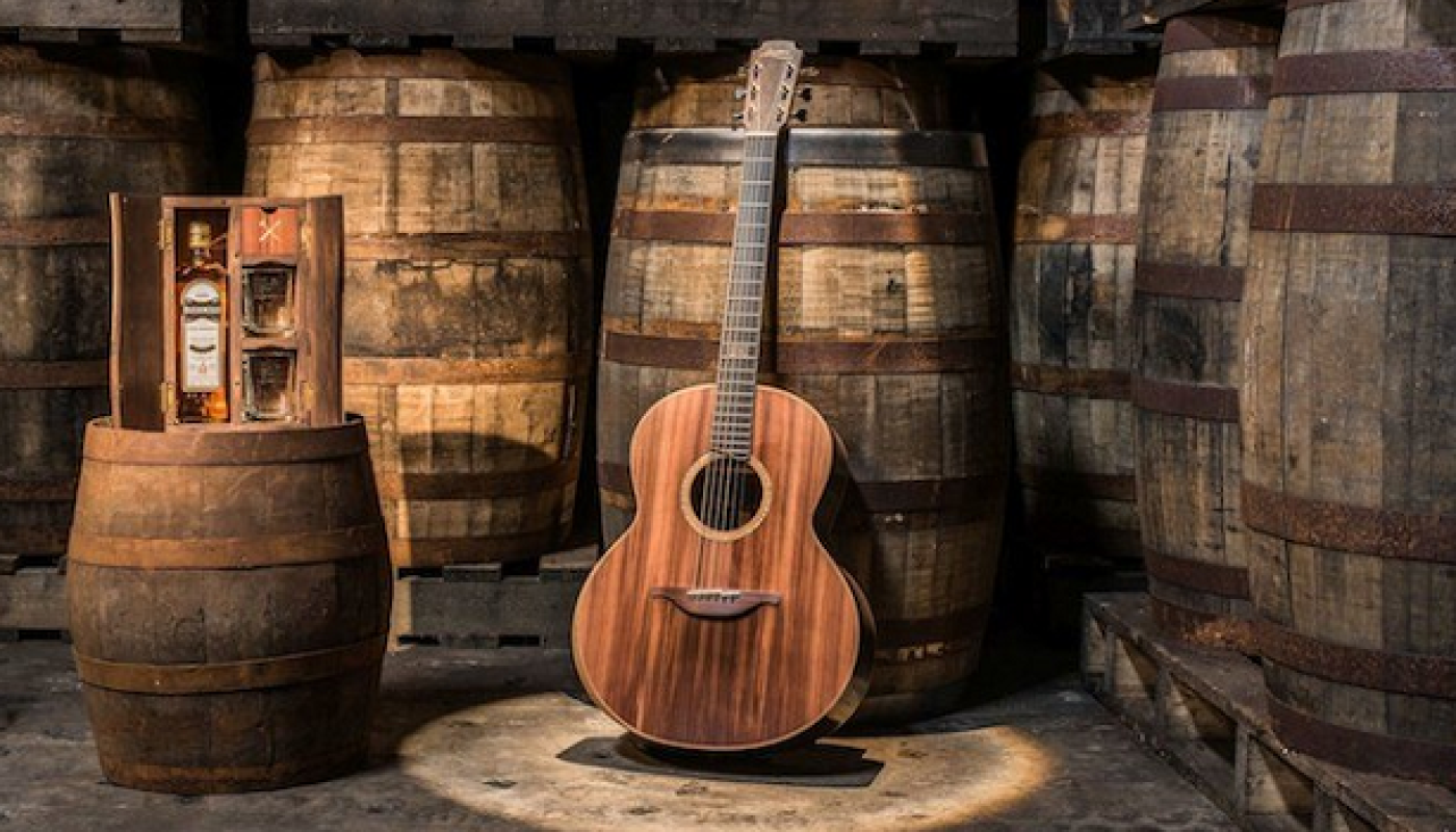 This Beautiful Limited Edition Guitar is Made from Bushmills Whiskey Barrel Wood