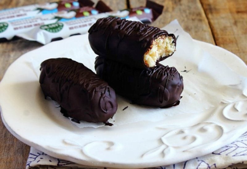 Three Ingredient BountyProtein Bars Recipe by Peachy Palate