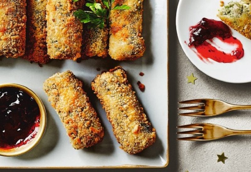 Festive Turkey Tapas Croquettes with a Cranberry Dip
