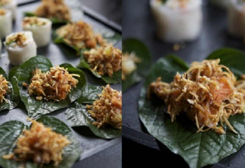 Saba Smoked Trout on Betal Leaves