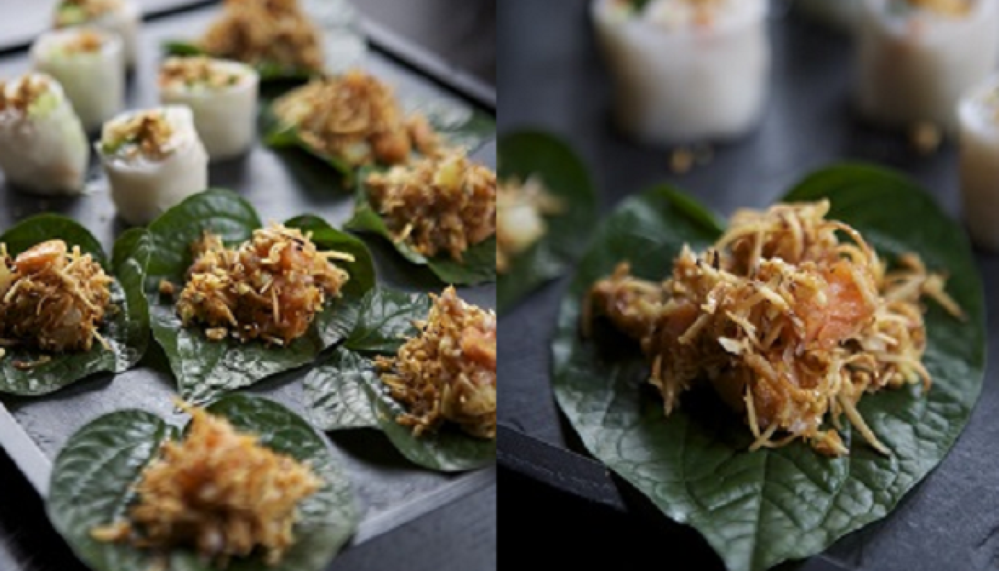 Saba Smoked Trout on Betal Leaves