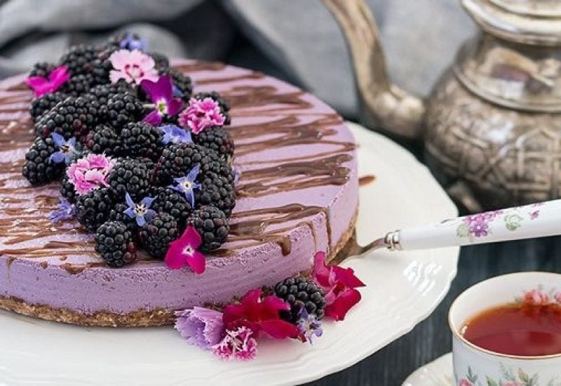 Vegan No Bake Blackberry Cheesecake The Healthy Tart