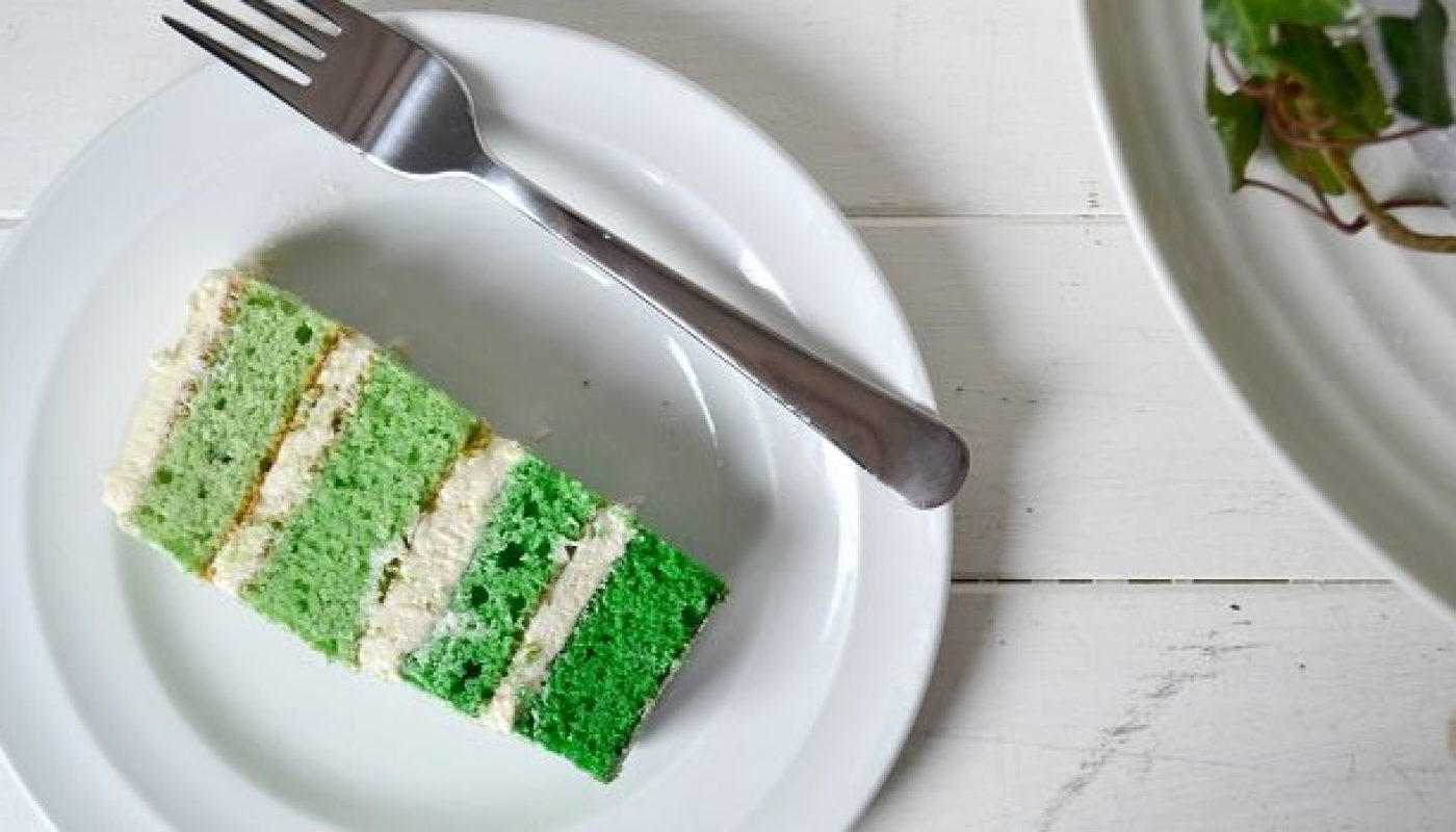 White Chocolate Green Ombre Cake Recipe from Hazel Sheehan