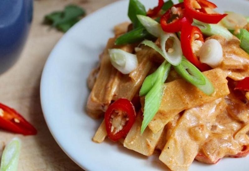 Spicy Bamboo Shoots with Sticky Rice Recipe By The Baking Nutritionist