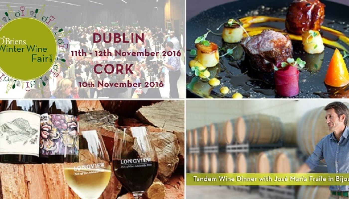 O'Briens Wines' November Events Building Up to their Winter Wine Fair