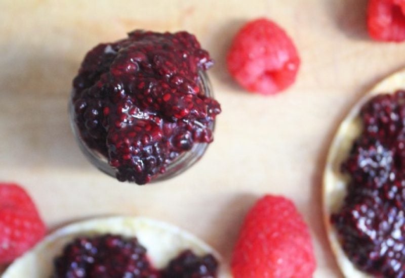 Blackberry & Raspberry Chia Jam Recipe By The Baking Nutritionist