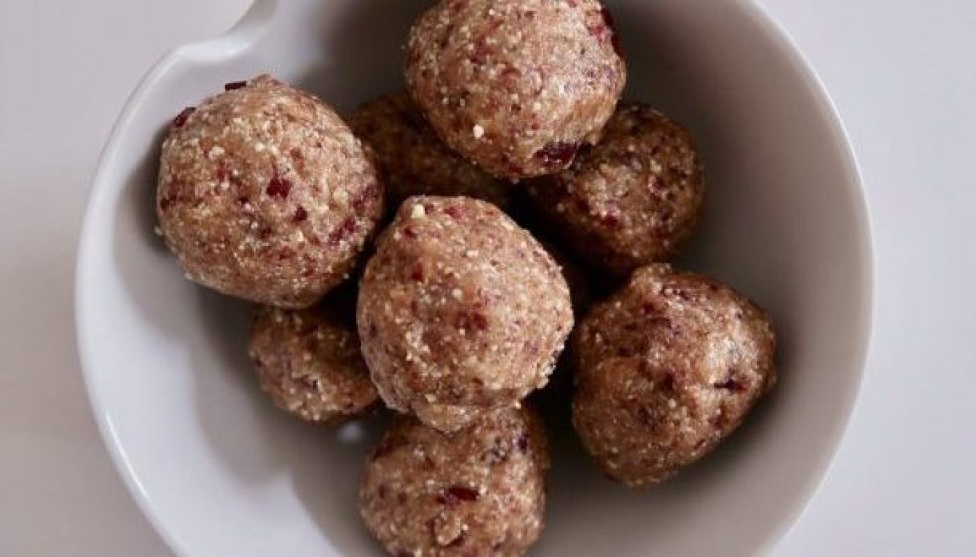 cranberry energy balls holly white
