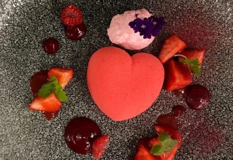 gibson dessert raspberry heart