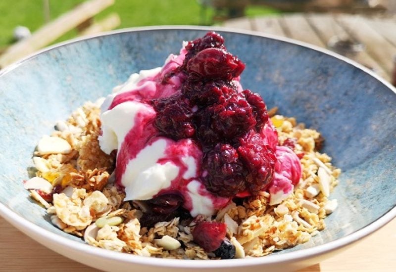 Good For You Granola with Fruit Compote By Savour Food Co.