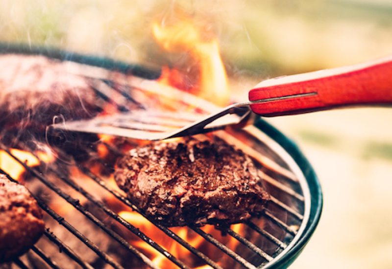 Tasty meat on the grill