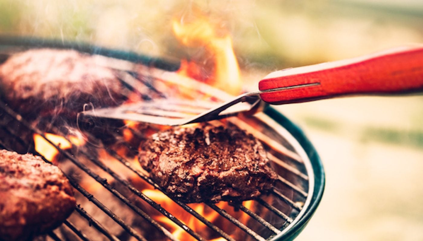 Tasty meat on the grill