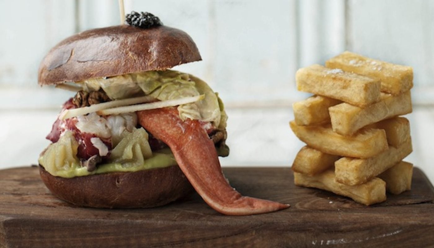 Lobster Burger & Avocado Mousse by Peter Clifford