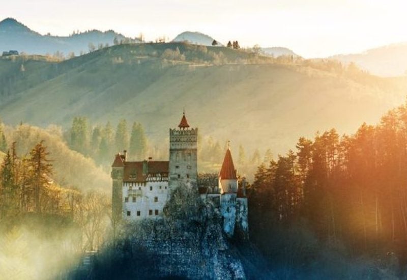 Bran Castle in the sunset