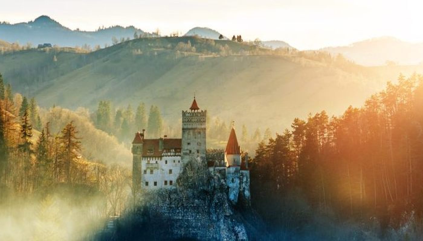 Bran Castle in the sunset