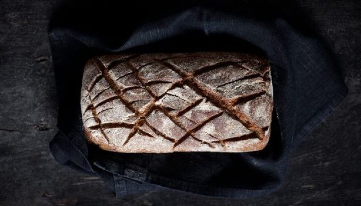 Freshly baked sourdough bread