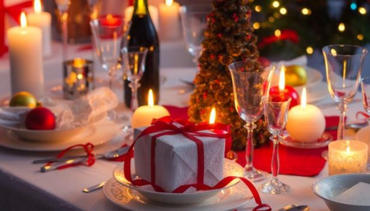 Surprise waiting  for the familly on a Christmas table