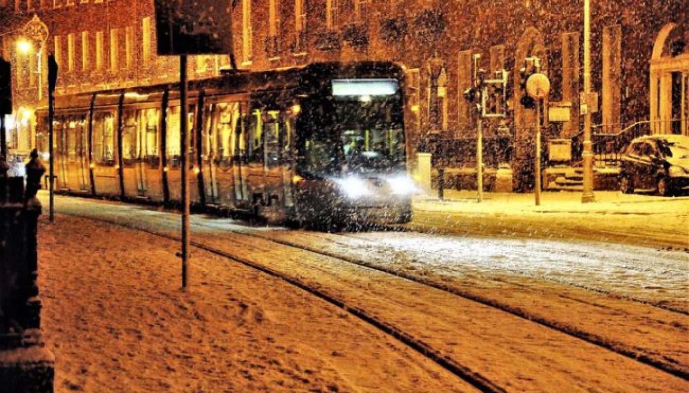 Dunlin tram in the Snow