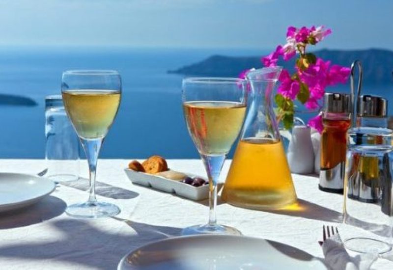 Table above sea for two.