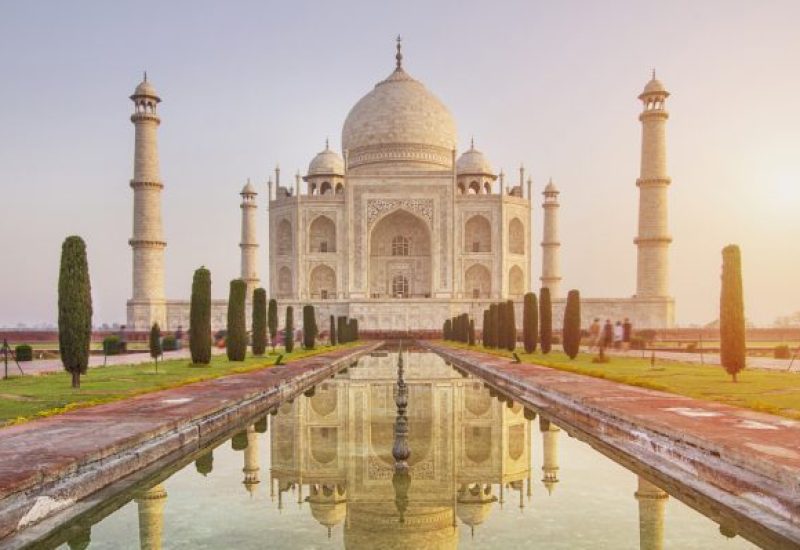 Sunrise over Taj Mahal