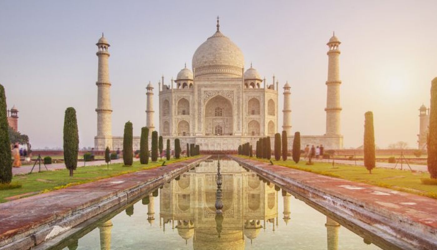 Sunrise over Taj Mahal