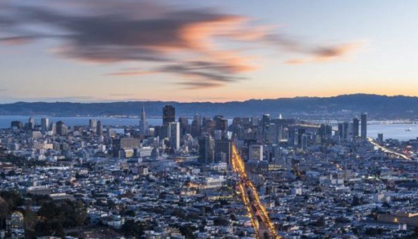 San Francisco cityscape at night