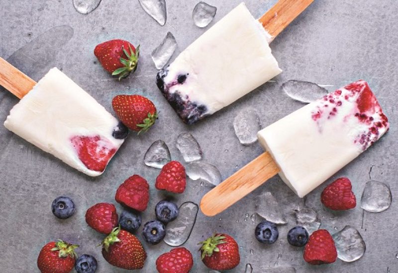 Probiotic Berry Ice Pops Recipe by Roz Purcell