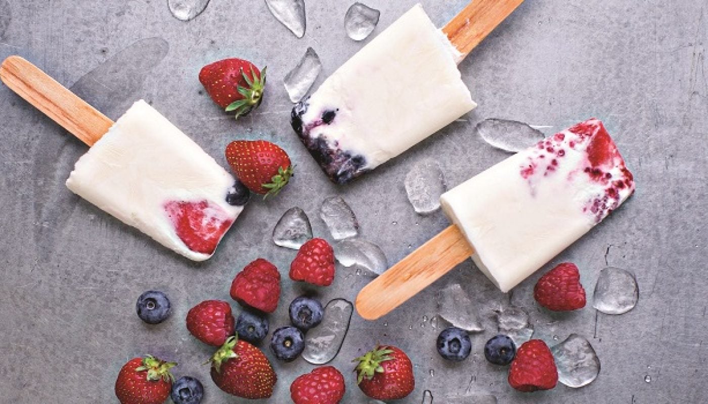 Probiotic Berry Ice Pops Recipe by Roz Purcell