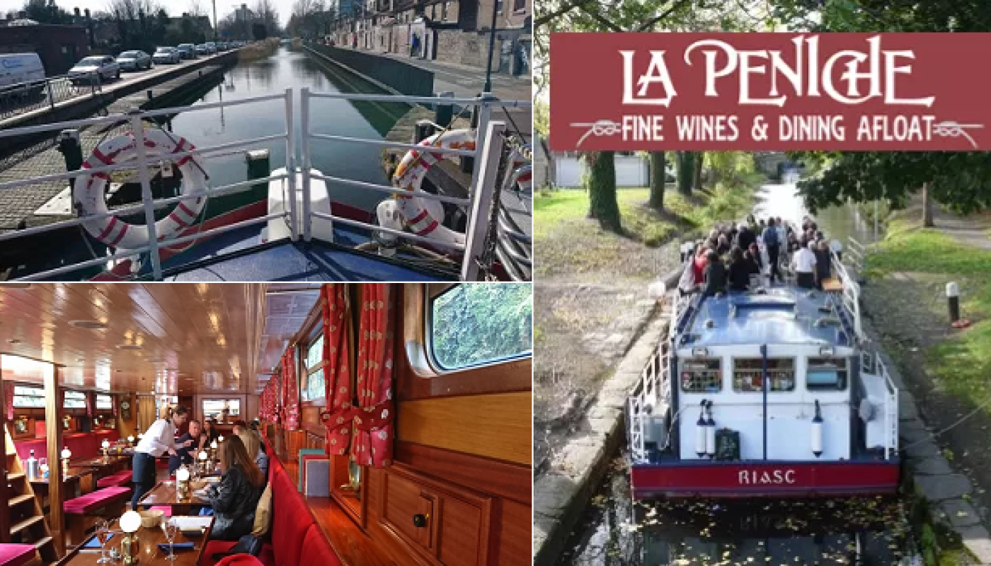 Win a Cruise Around Dublin's Grand Canal with Dinner for two and a Bottle of Wine Aboard La Paniche