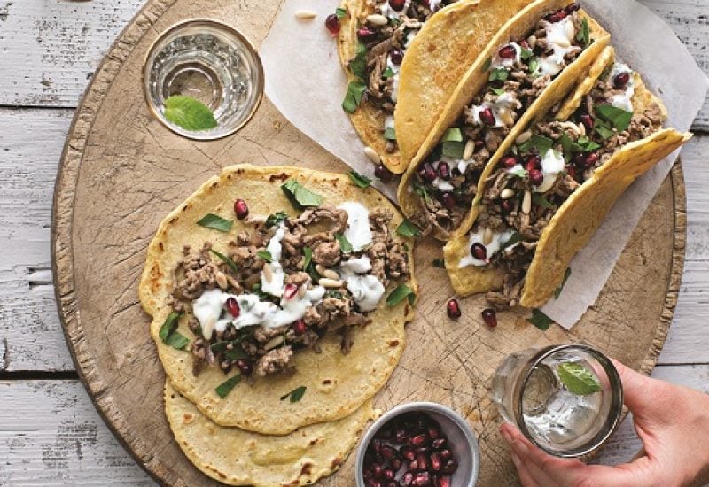 Lamb Mince Wraps With Mint Yoghurt Recipe by Roz Purcell