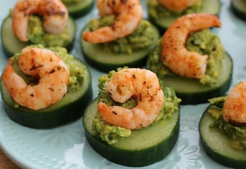 prawn and avocado bites prawn