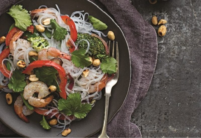 Colourful Prawn and Vegetable Noodle Salad Recipe by Roz Purcell