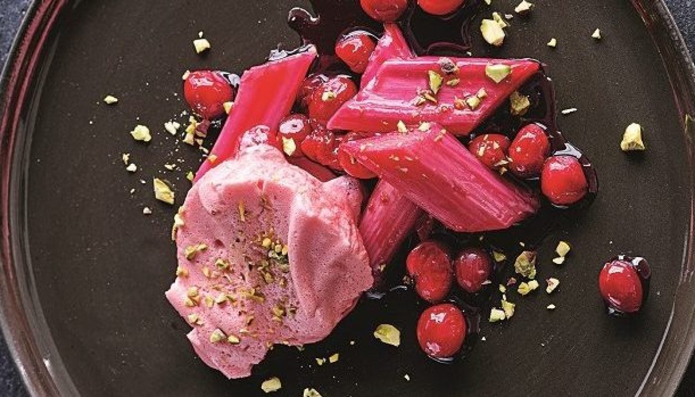 Frozen Rhubarb and Cranberry Meringue Recipe by Glynn Purnell