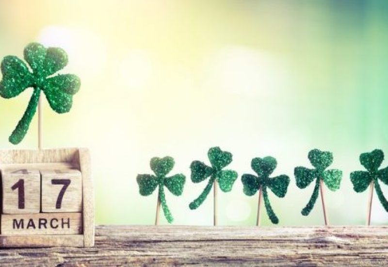 St. Patrick's Day - Calendar Date And Clovers