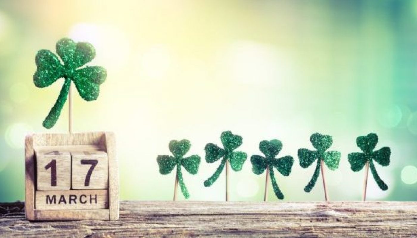 St. Patrick's Day - Calendar Date And Clovers