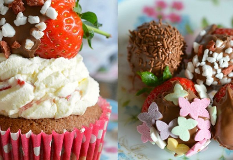 Nutella and Strawberry Cupcakes Recipe by Karyn Ryan