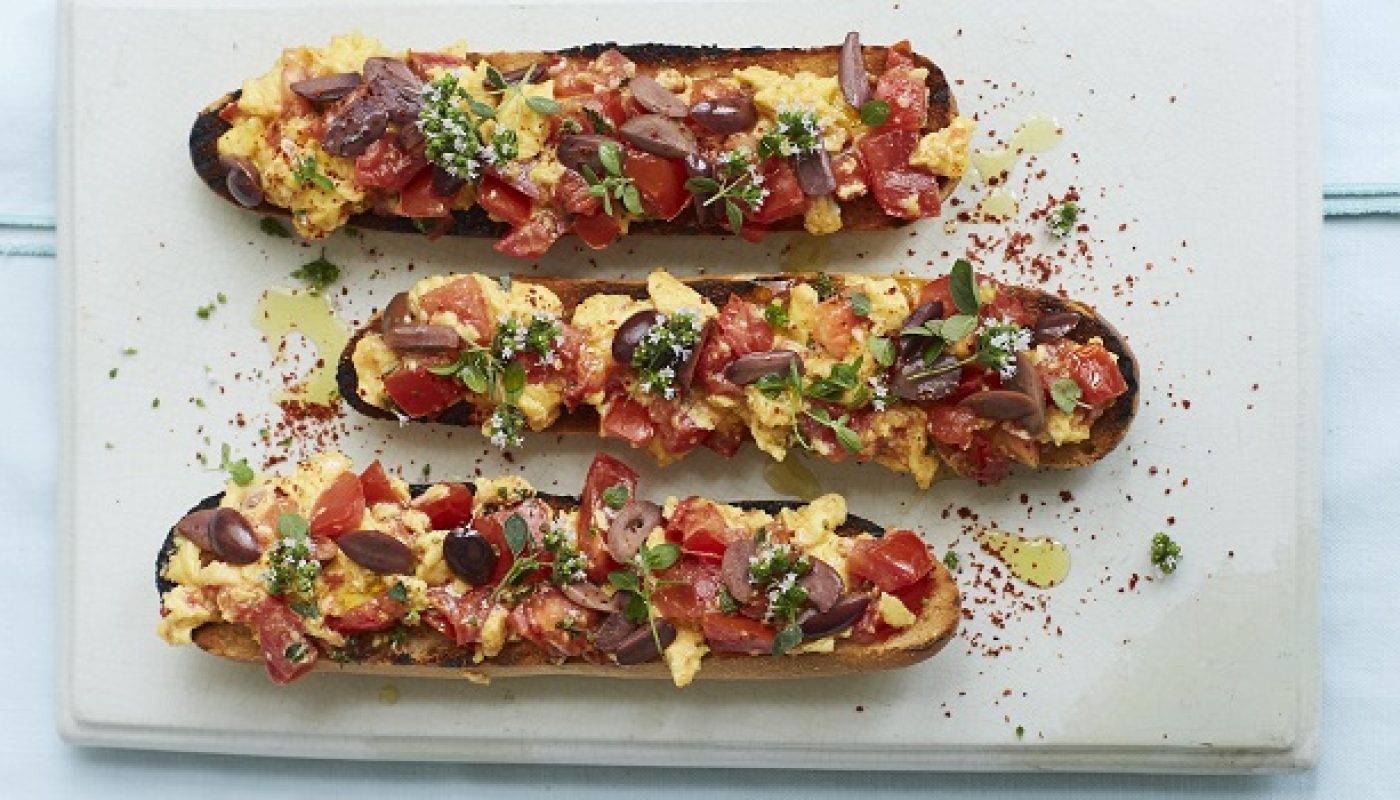 tomato toast scrambled eggs recipe